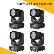 4 шт./лот) Горячая Акция 4*25 Вт светодиодный супер луч светильник движущаяся голова светильник 9/15 каналов