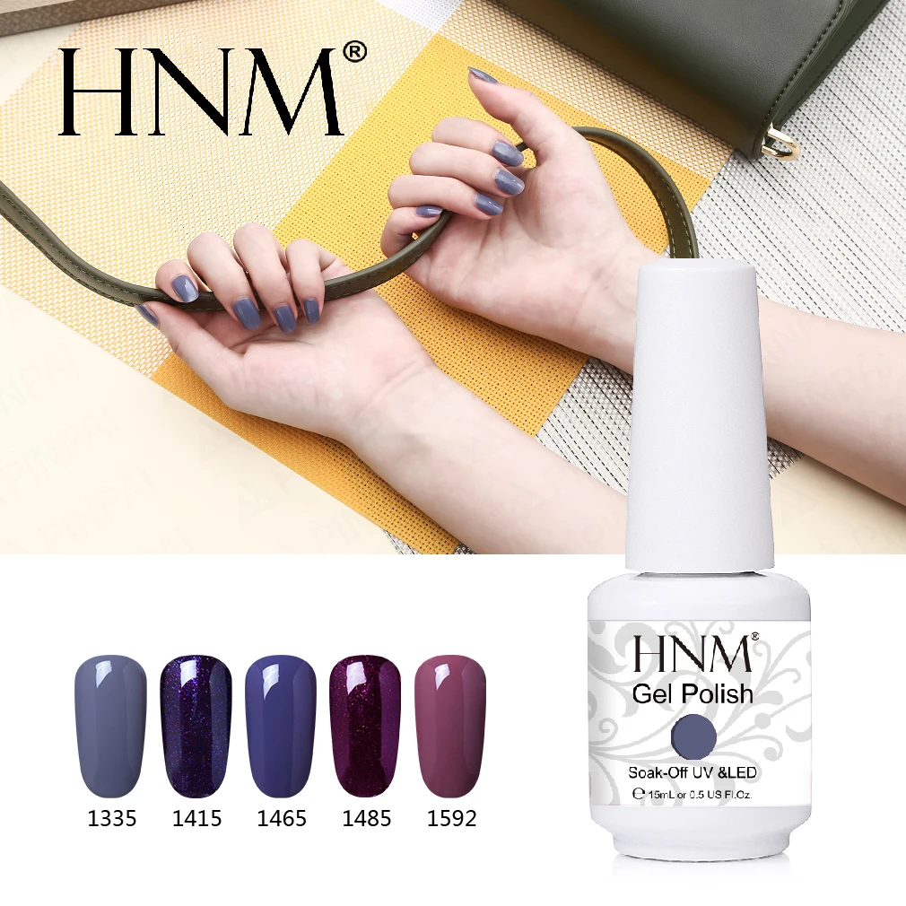 

HNM 15ML New UV Gel Nail Polish Varnish Soak Off LED Lamp Gelpolish Semi Permanent Painting Gellak Lucky Lacuqer Stamping Enamel
