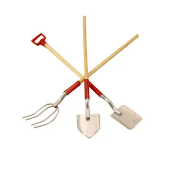 

Fashion 3Pcs/Set Miniature Hoe Shovel Rake Dollhouse Garden Decoration Simulation Model