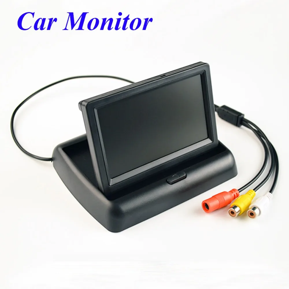 Viecar Car Monitor Foldable Color TFT LCD Monitor Car Reverse Rearview