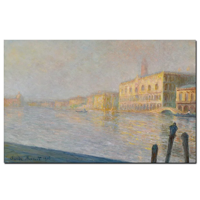 

Monet Le Palais Ducal Oil Painting Digital HD Print Wall Posters And Prints Canvas Paintings Reproductions For Living Room Wall