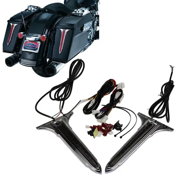 

Motorcycle Wedge LED Brake Tail Light Rear Saddlebag Accents Lights Lamp For 1993-2013 Harley Touring Electra Glides