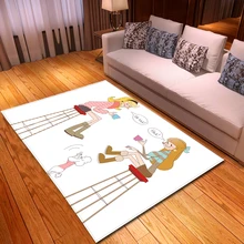 Домашний Декоративный Коврик для гостиной, детский коврик для ползания, для девочек, игровой коврик для комнаты, детский коврик в стиле комиксов, большой фланелевый мягкий ковер для гостиной