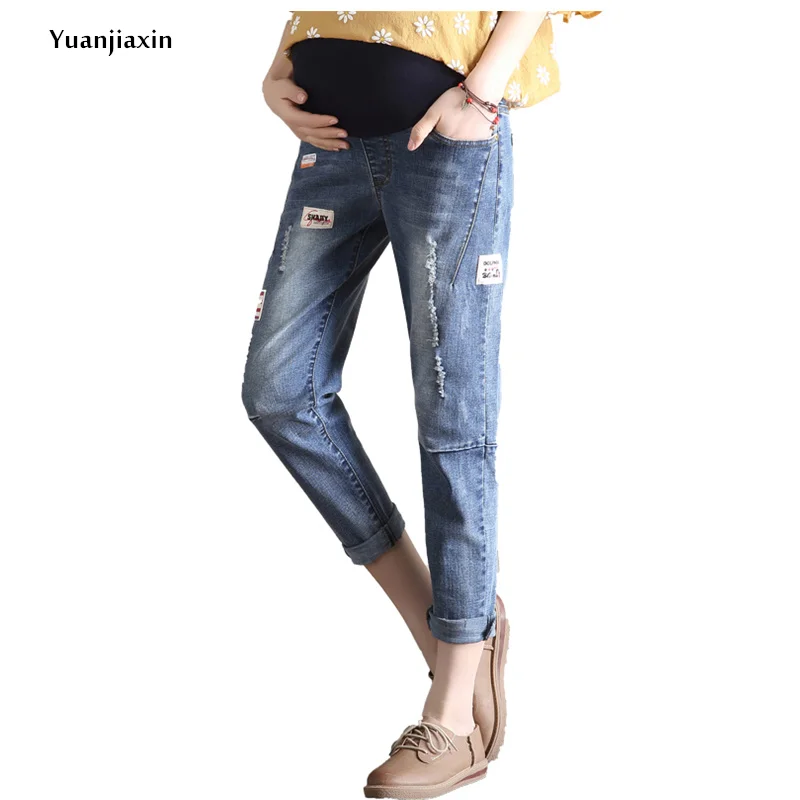 Yuanjiaxin Maternity Jeans For Pregnant mother 2017 denim Jean Pants