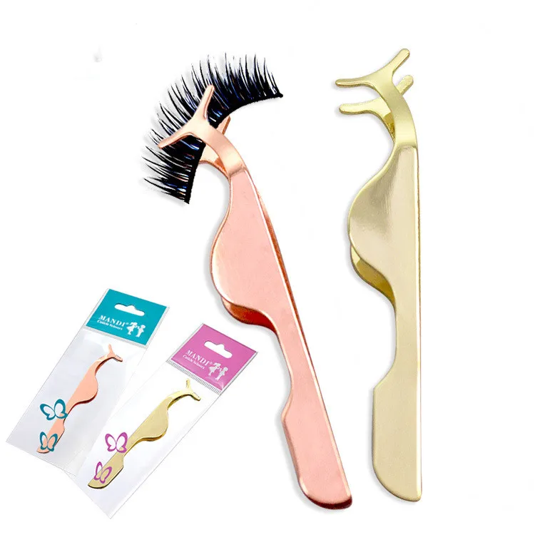 

New Eyelash Tweezers Beauty Makeup Tools Multifunction Stainless Auxiliary False Eyelash Curler Clip Make Up Accessories Tools