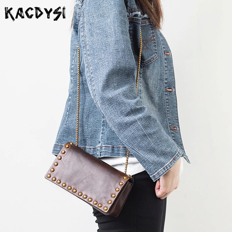 

2018 Design Original Handmade Genuine Cow Leather Women Small Shoulder Bags Vintage Fashion Handbag Body Bags Tote Messenger Bag