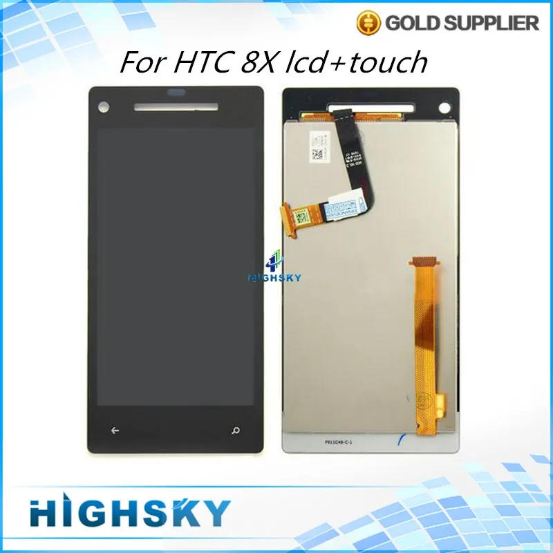 

Tested Black Replacement Part for HTC 8X LCD Display C620e With Touch Screen Digitizer 10 pcs/lot Free DHL EMS