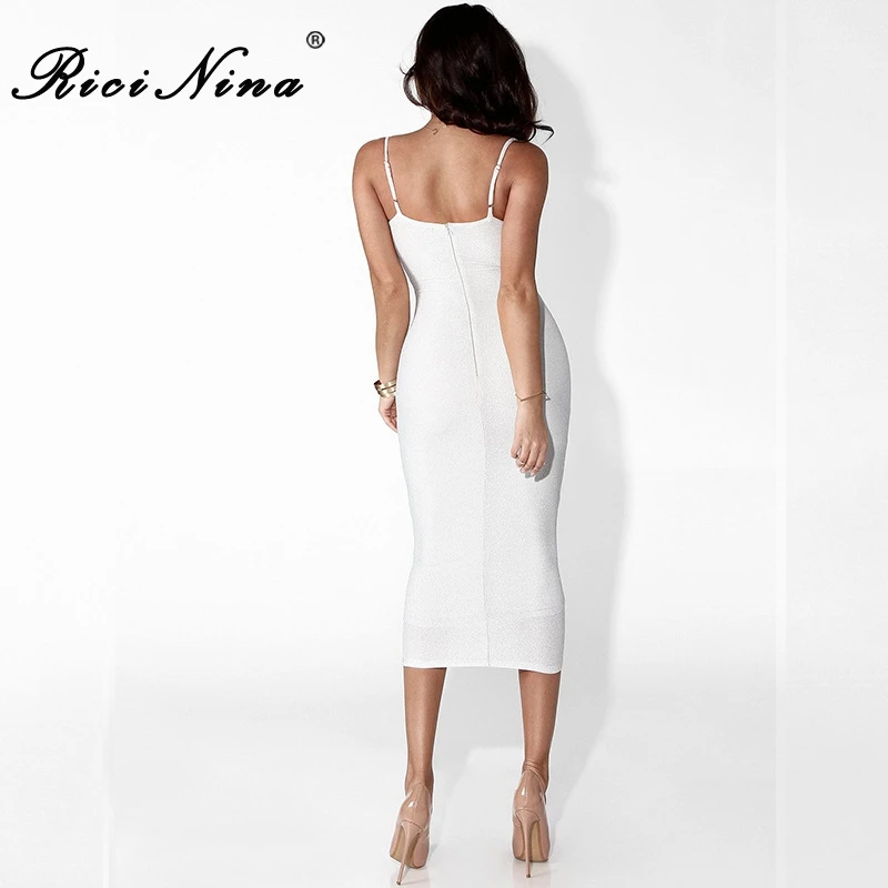 RICININA New Women Dress Woman V Neck Sleeveless Spaghetti Strap Bodycon Bandage Party Dress Woman Casual Club Dresses Vestidos RICININA New Women Dress Woman V Neck Sleeveless Spaghetti Strap Bodycon Bandage Party Dress Woman Casual Club Dresses Vestidos