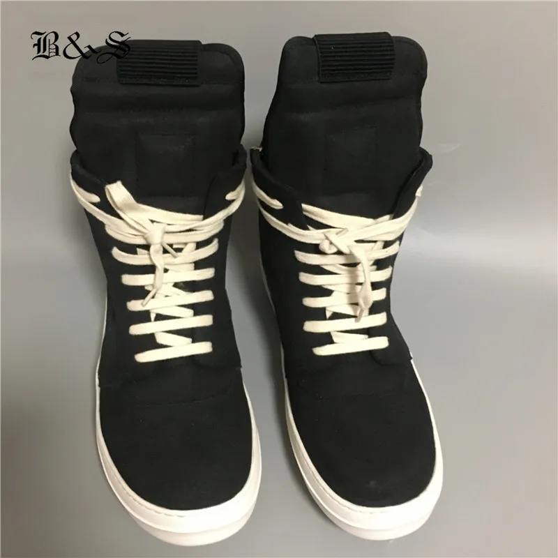 Black& Street Dark Warrior Basket genuine Leather Lace Up Black& Street Dark Warrior Basket genuine Leather Lace Up