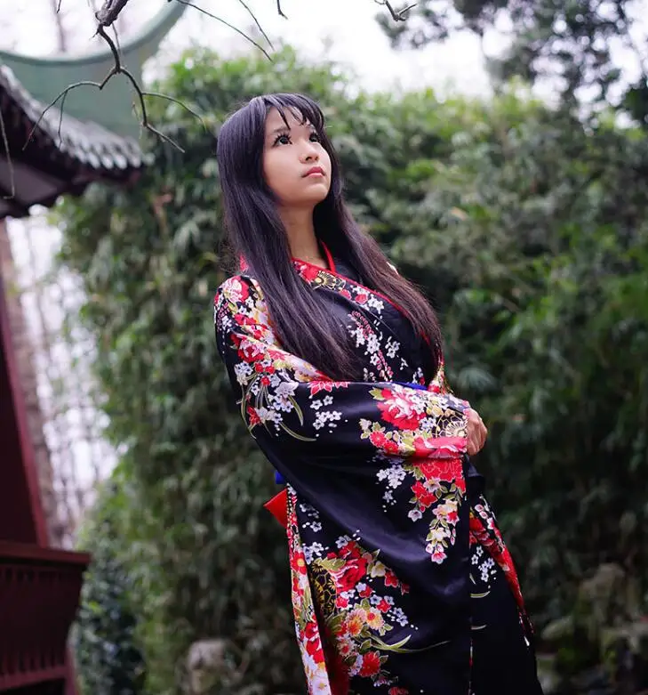 Женское кимоно Jigoku Shoujo Enma Ai униформа юката костюм для косплея| |