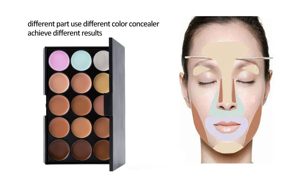Conjunto de Maquiagem Paleta + 10 Alta Qualidade Cores Contorno Rosto Creme Corretivo Pçs Olho Lábio Compõem Escovas Ferramentas Cosméticos 15 5 pçs olho lábio compõem escovas ferramentas cosméticos