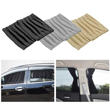 

Hot 2 pieces / set. Car Side Windows Sun Protection Shades Auto Window Frames Sun Protection Visor Blinds Cover Aluminum Alloy