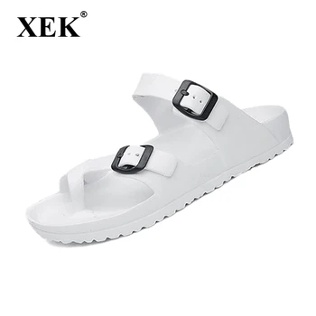 

XEK Mens Classic Mule Sandals Summer Slip On Open Toe Slides Casual Beach Shoes Birken EVA Shock Absord Garden Clogs stock ST268