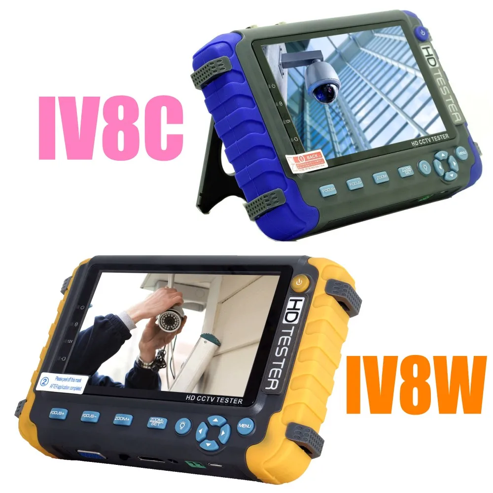 Тестер видеонаблюдения IV8W/IV8C 4 в 1 аналоговый монитор камеры безопасности
