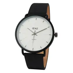 IEKE Мужские кварцевые наручные часы повседневные матовые кожаный браслет мужской браслет декор модные часы Reloj Hombre