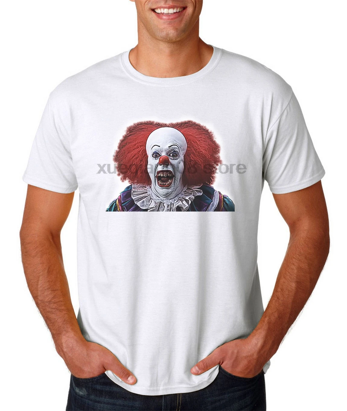 Pennywise арт Футболка-это-Halloween Horror Фредди Чаки Джейсон клоун | Мужская одежда