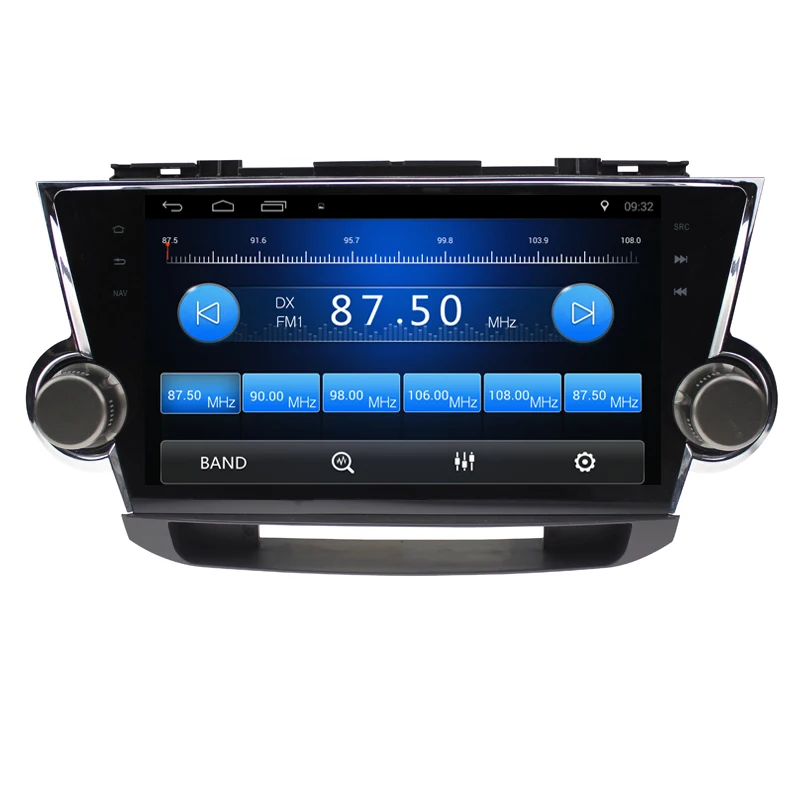 Flash Deal 10.2" Quad Core Android 6.0 1G RAM Car Radio for Toyota Highlander Kluger 2008-2012 with GPS Navigation steering wheel Free map 22