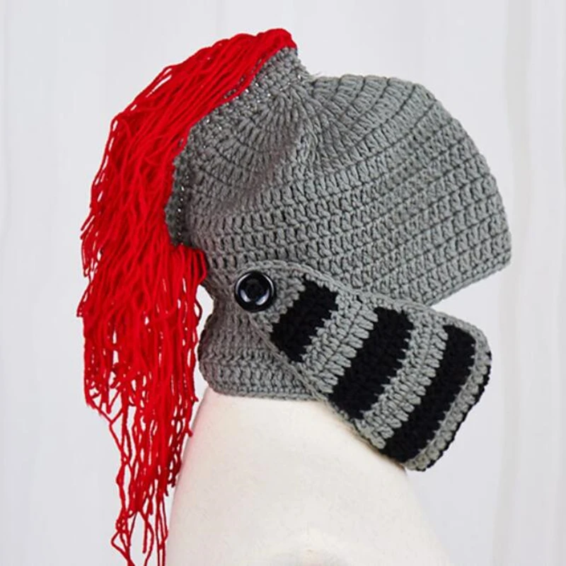 Anime Goblin Slayer Knight Cosplay Cap Knitting Wool Unisex Winter Warm Hat