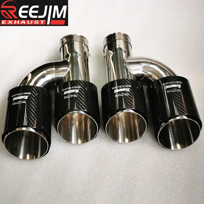 

Out 3.5" Stainless Akrapovic Carbon Exhaust Tip for Audi A6 A7 A5 car-styling Akrapovic exhaust tip tailpipe