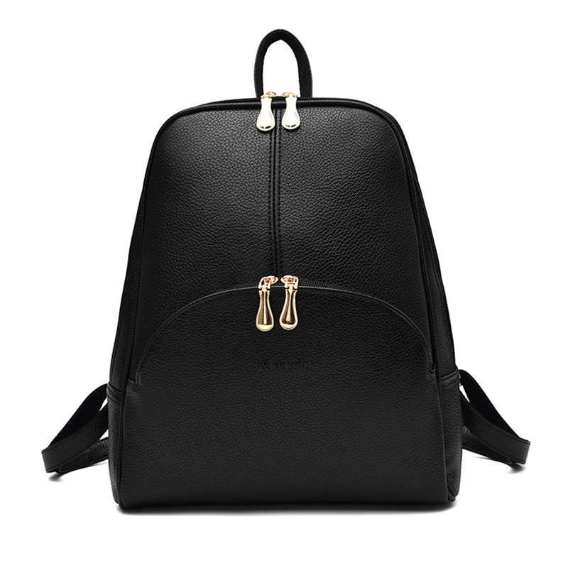  Women Backpack Leather Bag Feminine Sac A Dos School Bags For Teenager Girls Female Travel Red Whit - 32868644621