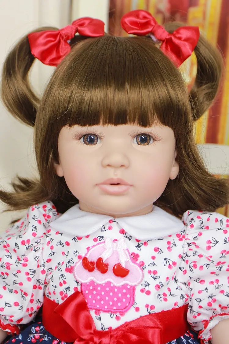 Boneca Bebe Reborn Malkitoys Realista Tecido Valentina 60cm