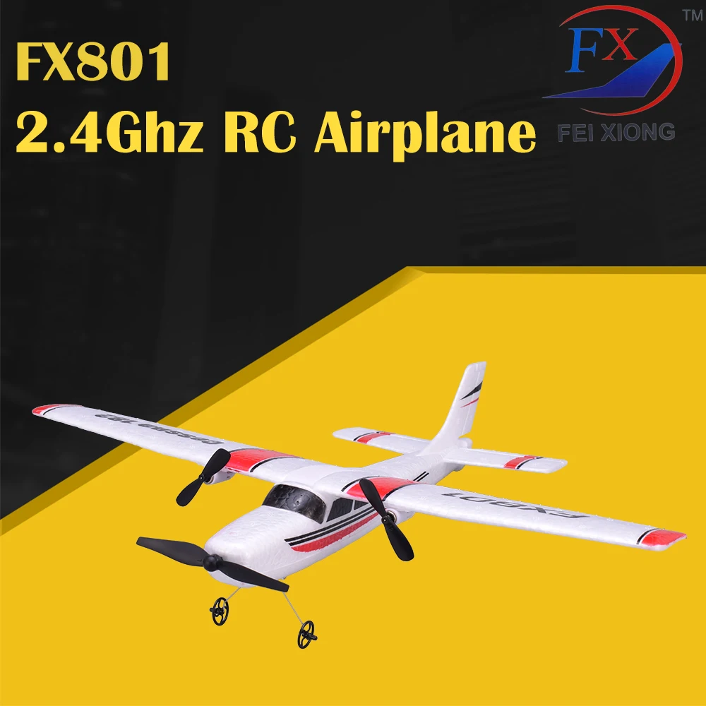 

FX801 2.4Ghz RC Airplane Flying Aircraft Fixed Wing EPP Foam Glider 15 Minutes Fligt Time RTF Wingspan Plane Toys Kids Gifts