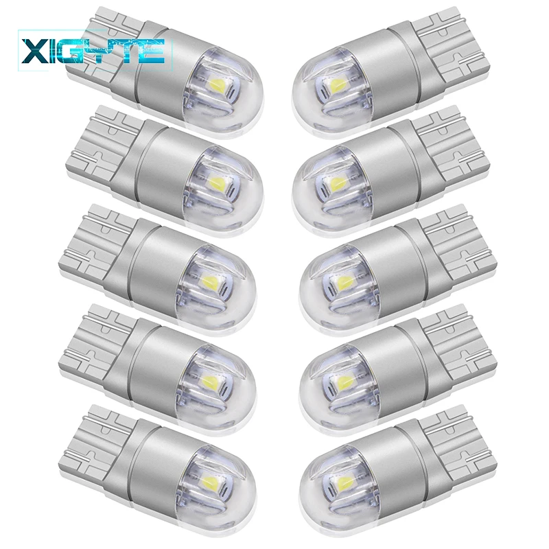 

10pcs T10 W5W LED Car Light SMD 3030 Marker Lamp WY5W 192 501 Tail Side Bulb Wedge Parking Dome Light Auto Styling DC 12V
