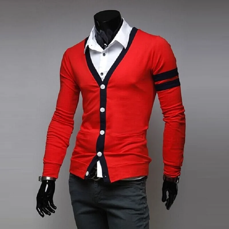 ZOGAA Brand Men Sweaters V-Neck Casual Cardigan Sweater Coat Streetwear High Quality Men Knitwear Sweater Pullover Men