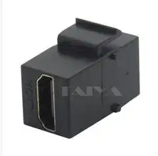 HDMI Keystone Jack, 5 шт HDMI Трапецеидальный соединитель вставка адаптер «Мама-мама» позолоченный(белый - Цвет: Black color
