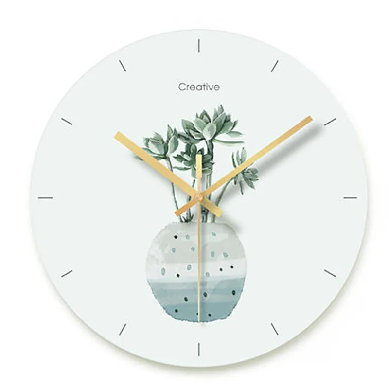 Nordic Wall Clock Modern Design Clocks Home Decor Living Room Modern Minimalist Creative Silent Electronic Clock Decor WZH230 - Цвет: Style L