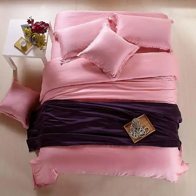 Pink Luxury bedding sets queen duvet cover king size sheet double bed