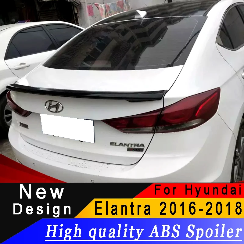 Спойлер для Hyundai new Elantra 2016-2018 седан высококачественный праймер из ABS материала или