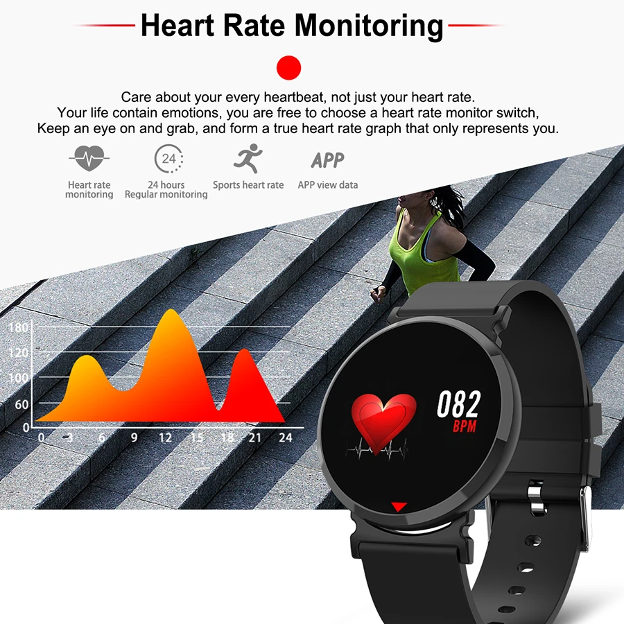 SCOMAS Fashion Smart Watch OLED Display Heart Rate Monitor Blood Oxygen Sports Relogio Smartwatch For Men Women