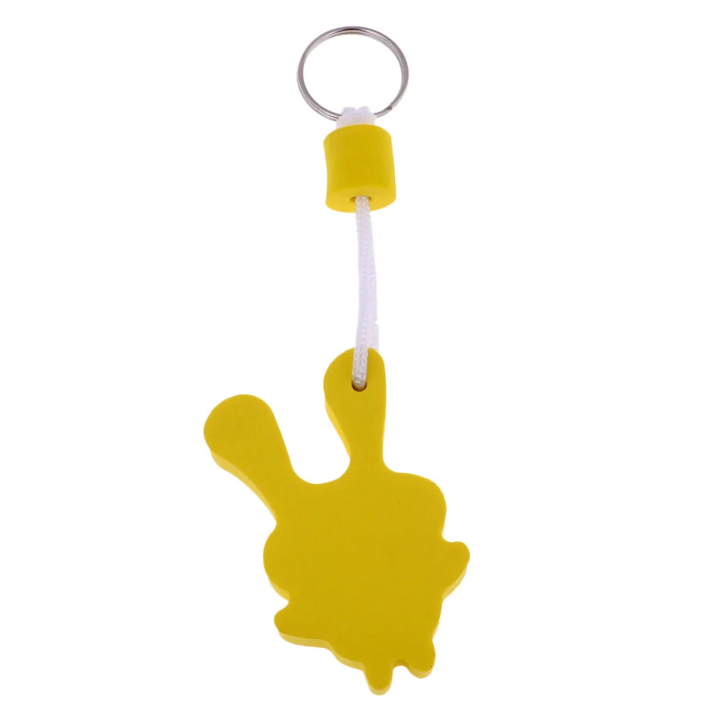 Rabbit Yellow as de Плавающее кольцо для ключей плавучий брелок для водных видов спорта гребли морской Каякинг каноэ Рыбалка - Цвет: Rabbit Yellow as de