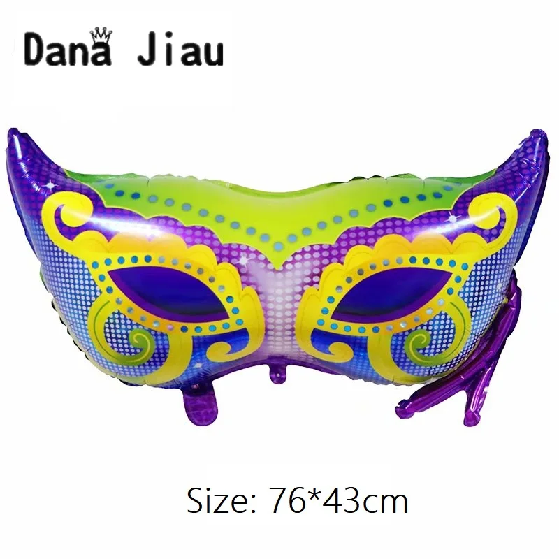 Big Masquerade Girl Mask Foil Balloon Youger Party Decoration