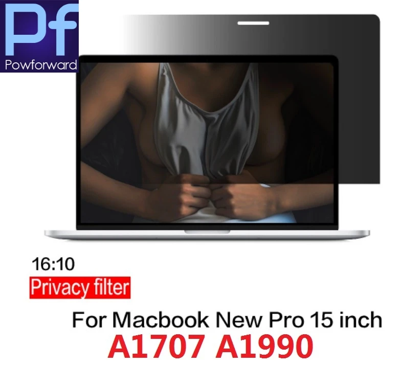 Full screen Privacy Filter Screens Protective film for MacBook pro 15 inch 2016 - 2018 Laptop model A1707 A1990 with Touch Bar |