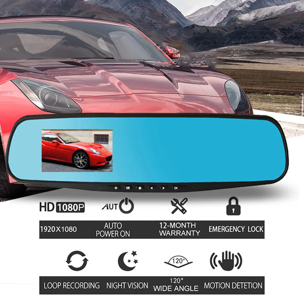 Car DVR 1080P HD Car Dash Camera Dual Cam Vehicle Front Rear DVR Lens Video Recorder car dvr gps navigator 