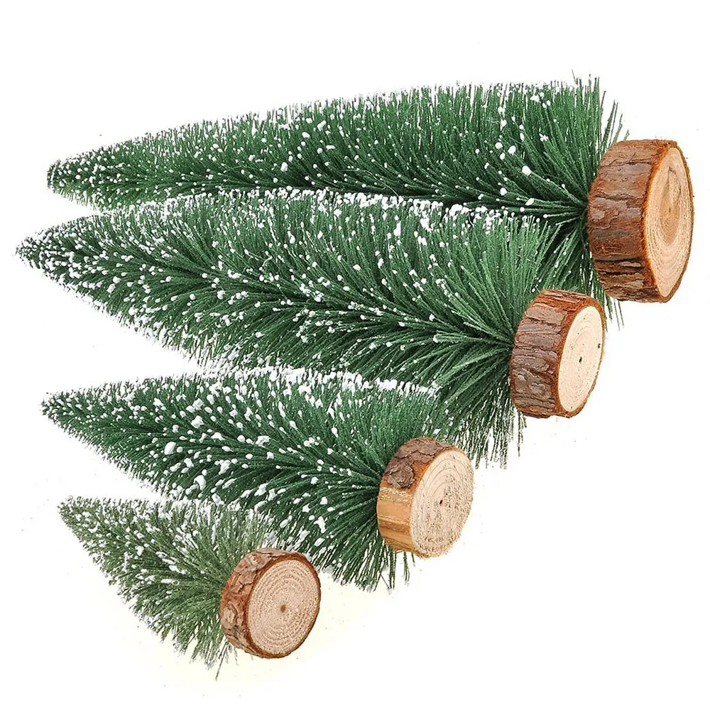 zljq 1pcs artificial miniature pine christmas tree miniature christmas tree ornaments