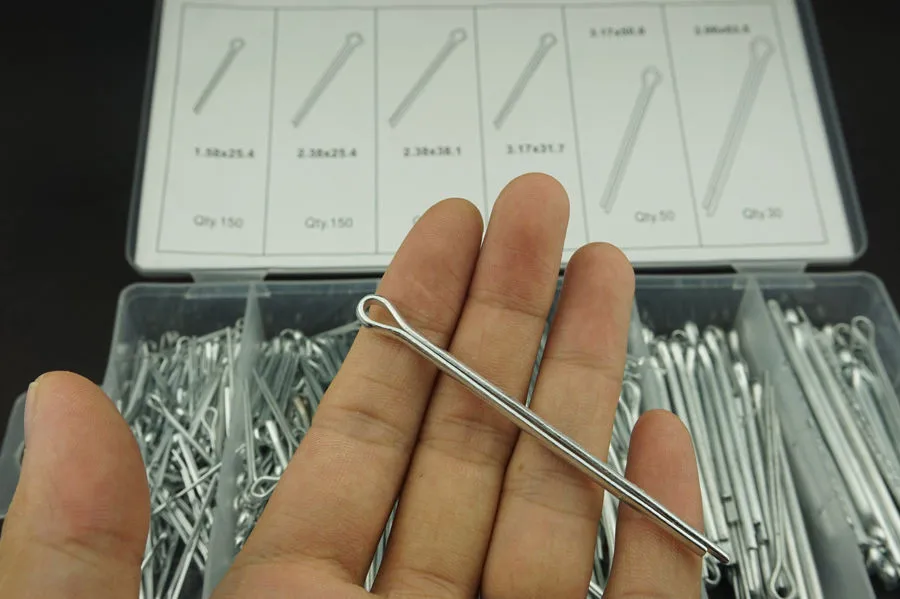 555 pcs/lot Free Shipping COTTER PIN METRIC KIT SET BOX FREE SHIPPING SPLIT SHAFT BOLT | Инструменты