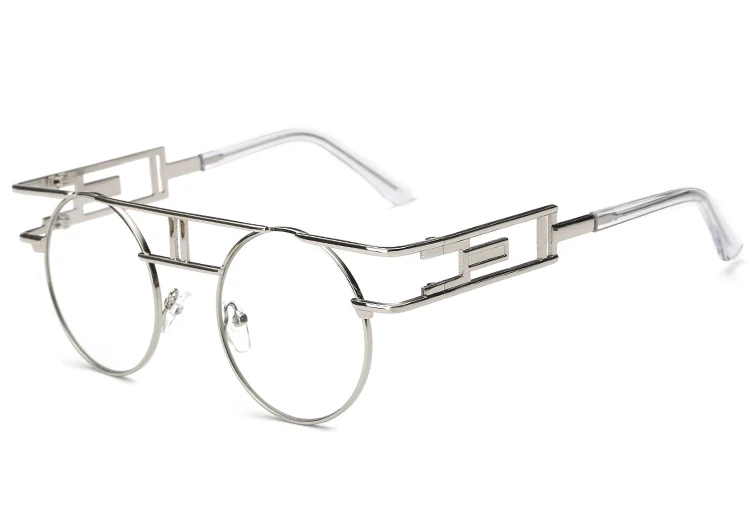 Ретро стимпанк круглые очки оправа металлические мужские и женские модные компьютерные очки 46834
