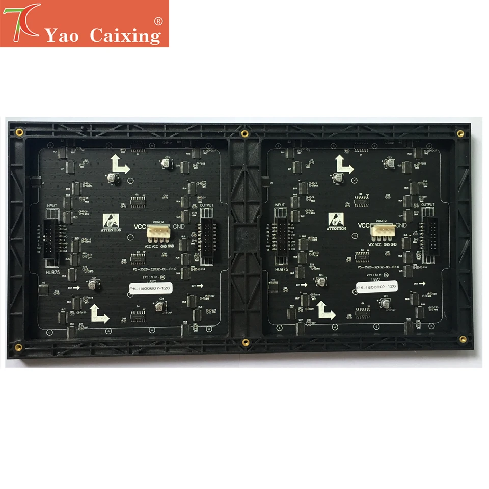 

Yao Caixing xxxx 8sacan P5 indoor high refersh led matrix 64x32 pixels panels SMD3528 led display screen board