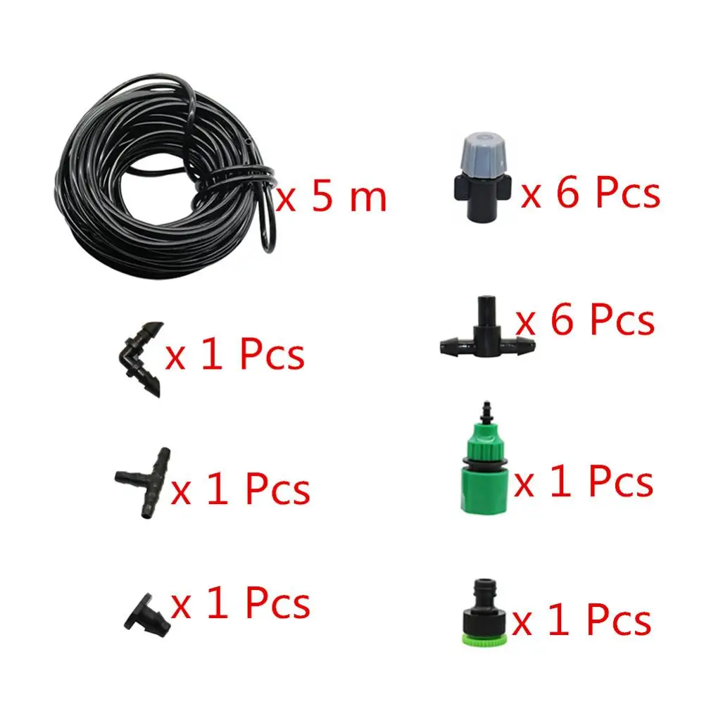 5 м/10 м/20 м автоматический запотевающий полив, набор для полива сада, система капельного орошения, сельскохозяйственный комплект для полива теплицы - Цвет: 5m suit