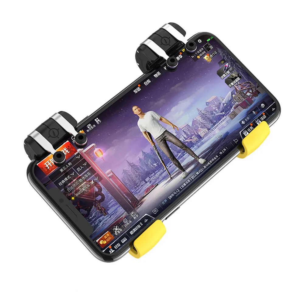 

PUBG Six finger mobile controller gamepad joystick Free Fire Shooter for Pubg Game Trigger L1R1 for iphone gatilho para celular