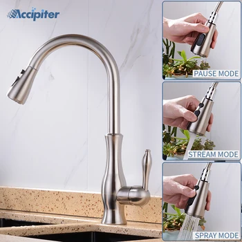 

Black Kitchen Faucets Single Handle Pull Out Kitchen Tap Single Hole Handle Swivel 360 Degree Water Mixer Tap Mixer Tap