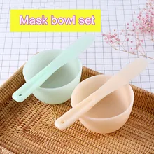 2 цвета DIY маска для лица макияж Инструменты Домашние Силиконовая Маска Bowl маска для лица Стик мерная ложка Маска кисть Косметика Инструмент комплекты