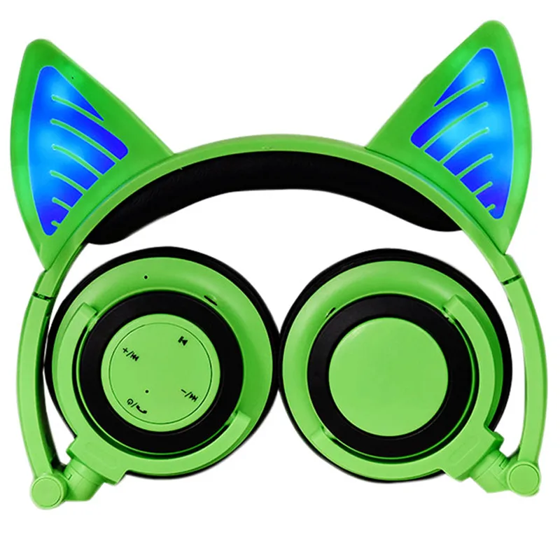 

LIMSON Cat Ear Flashing Growing Earphone Bluetooth Kids Headphones Cute Animal Wireless Headset