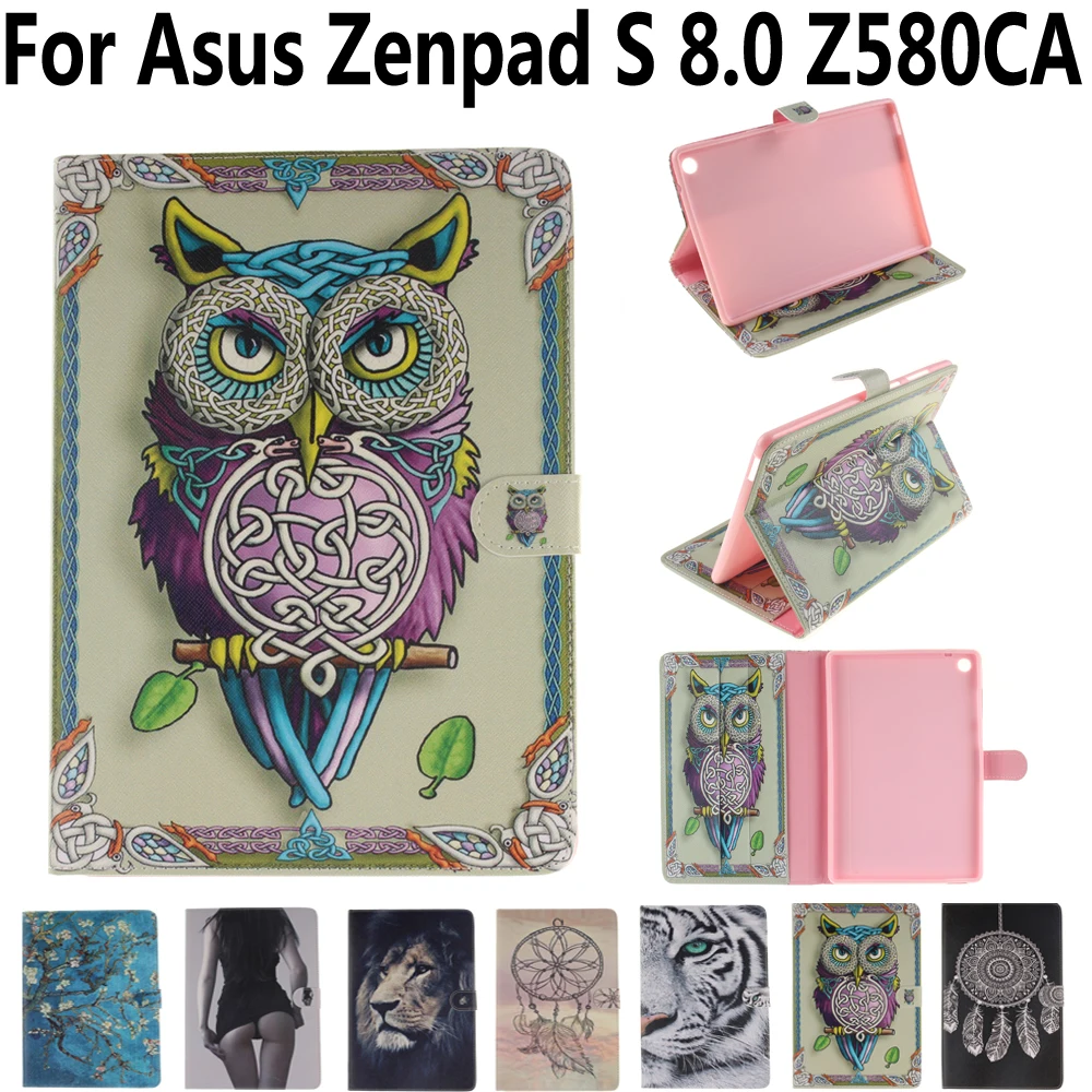 Защитный чехол для планшета Asus Zenpad S 8 0 Z580CA Z580 сова животное цветок искусственная