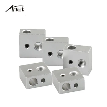 

5PCS/Lot Extruder Heating Block 20*20*10mm Heating Head Makerbot Specialized for MK7 MK8 Heater Block For Anet A2 A8 3D Printer