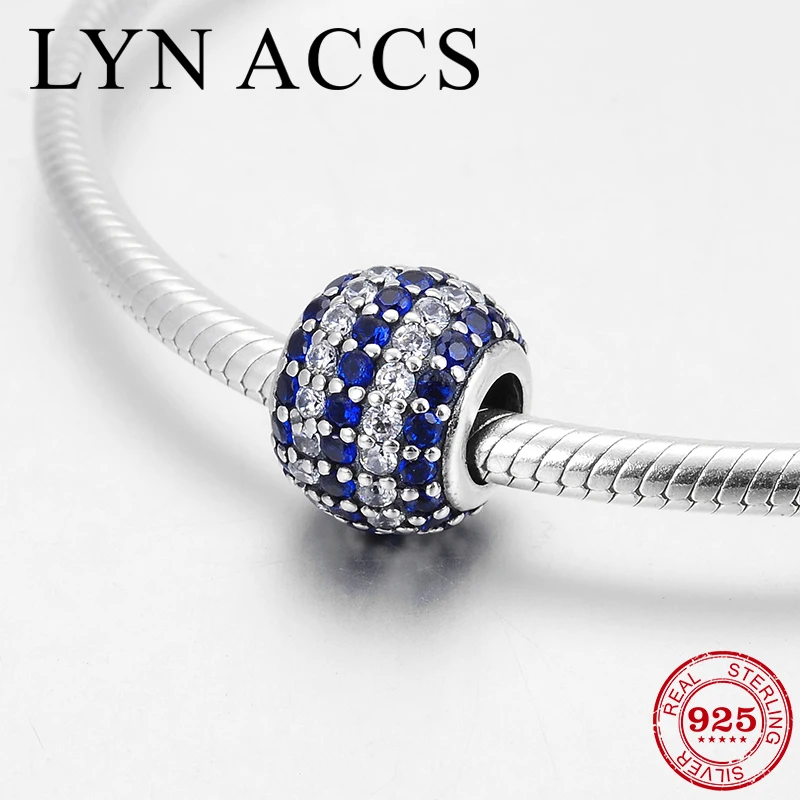 

Luxury densely embedded zircon 925 Sterling Silver fine Beads DIY Jewelry making Fit Original Pandora Charm Bracelet for Women