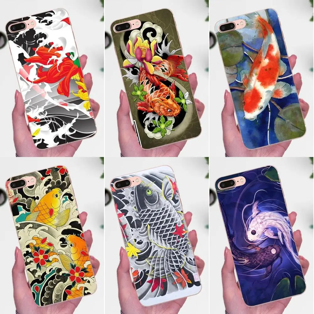 

Japanese Japan Tattoo Koi Fish For Galaxy J1 J2 J3 J330 J4 J5 J6 J7 J730 J8 2015 2016 2017 2018 mini Pro TPU Top Selling